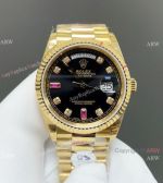 8+ Factory Rolex 36mm 'Gain Weight' DayDate Pink Diamond 2834 Movement